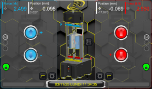 capture d'écran du logiciel de fluage avec four